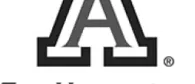 University of Arizona logo featuring a stylized letter 'A' in black and gray with the text 'The University of Arizona' below.