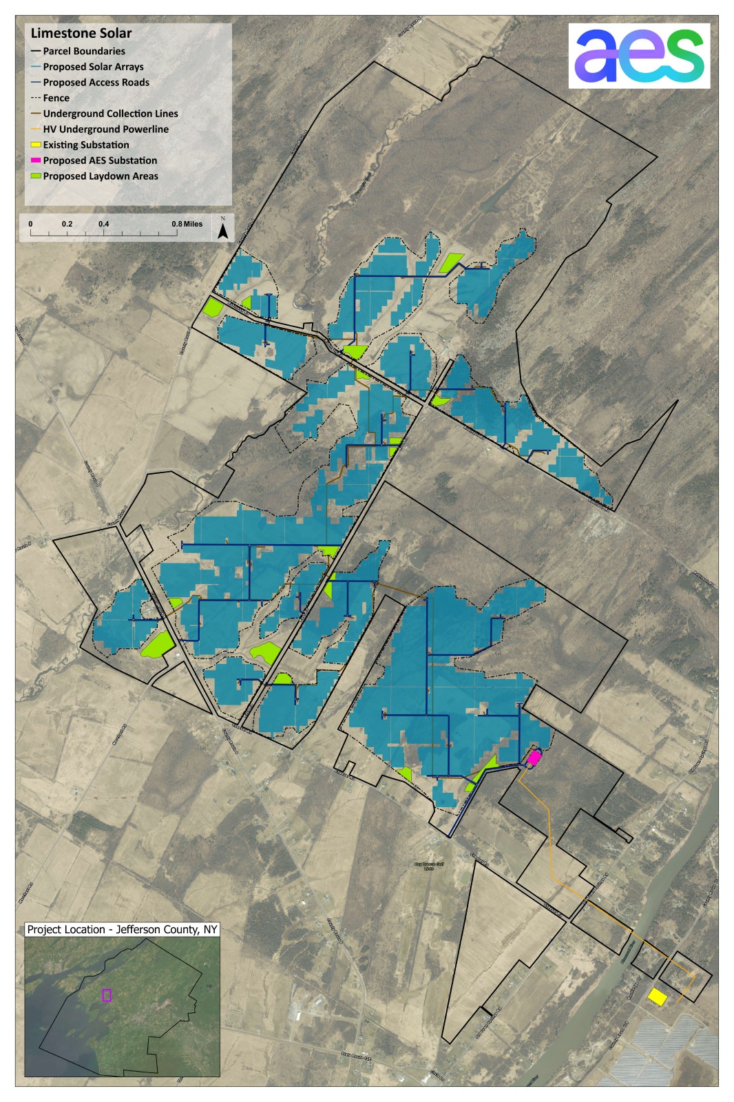 Limestone Solar Project Map