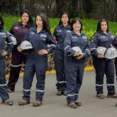 Stoic photo of female AES employees