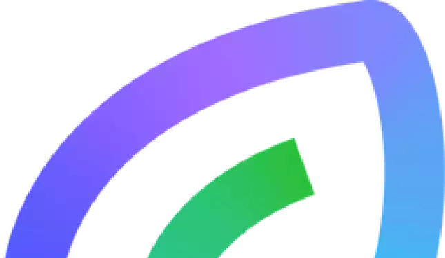 AES Icon for Green Growth : leaf image composed of AES colors