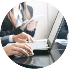 fingers on laptop