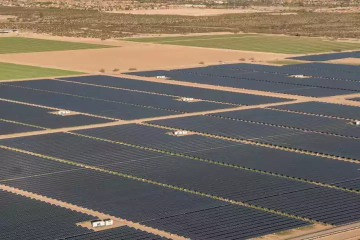 Ariel shot of Sandstone Solar