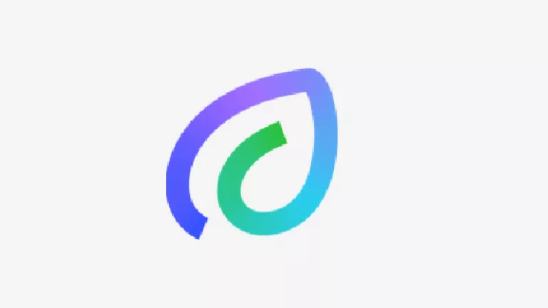 AES Icon for Green Growth : leaf image composed of AES colors
