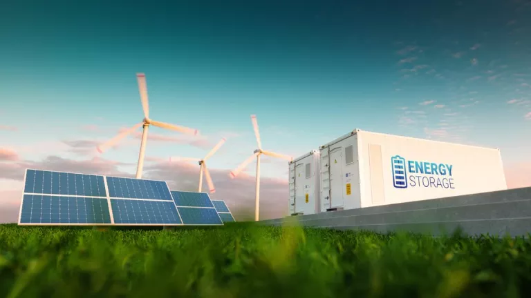 Renewables Concept from Front. Wind. BESS. Solar.