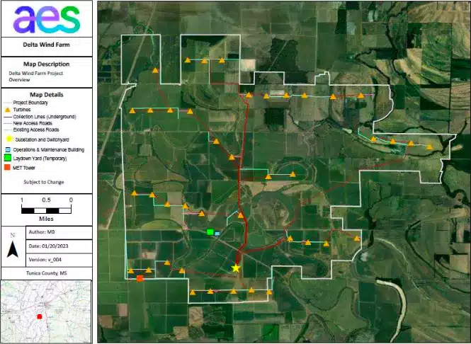 delta wind map