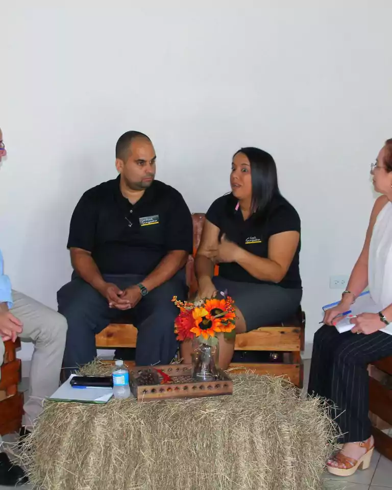 four people seated