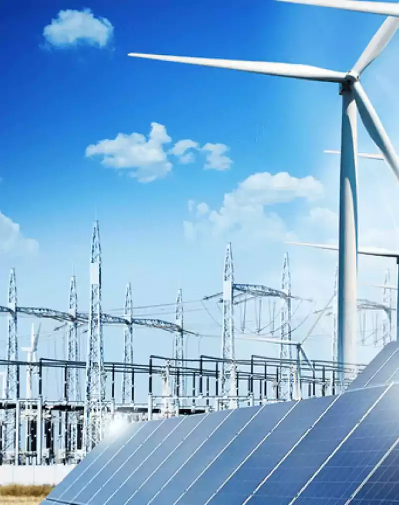 sustainability - solar panels and transmission