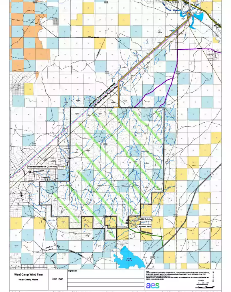 West Camp Wind Farm Site Plan from Navajo County Special Use Permit Application