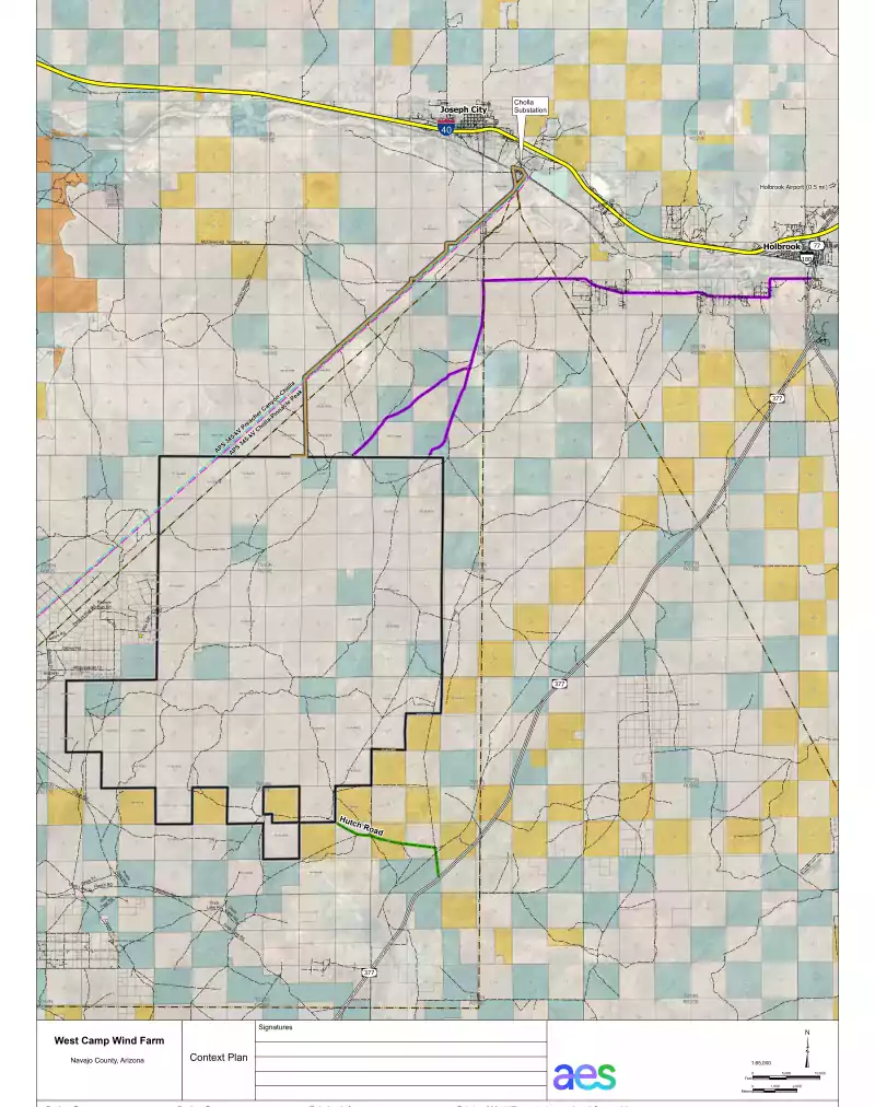 West Camp Wind Farm Site Context Plan from Navajo County Special Use Permit Application.