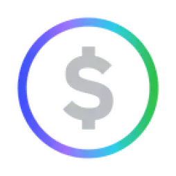 AES Icon for money: grey dollar sign surrounded by circle of AES colors