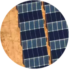 tech - aerial view of solar panels