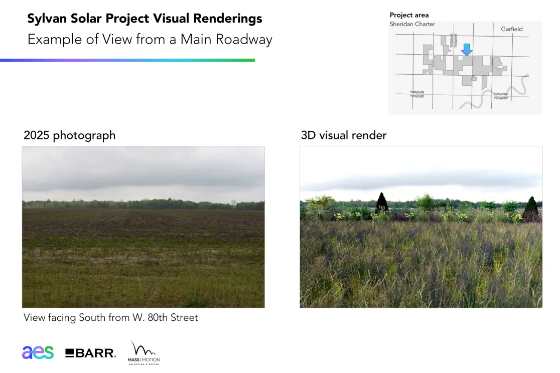 Sylvan Solar project visual renderings