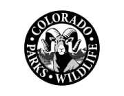 Logo of Colorado Parks and Wildlife featuring a bighorn sheep in the center with text around the circle.